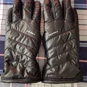 HEAD Quilted Black Winter Gloves